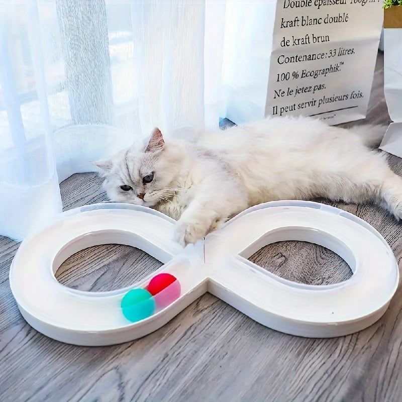 Self-Play Pet Toy Turntable Track Ball Interactive Teasing Stick
