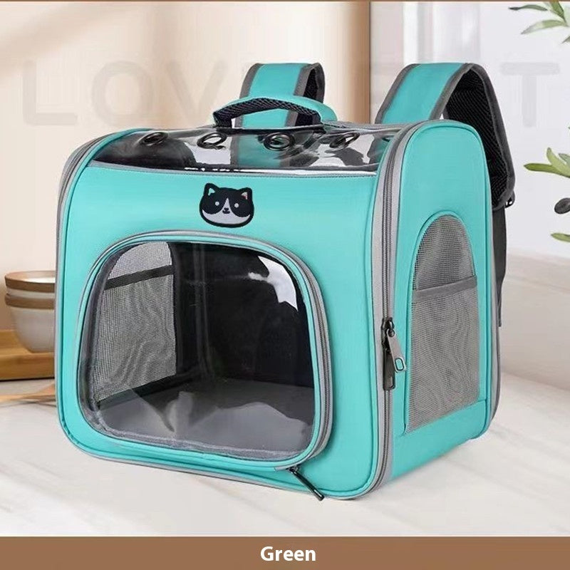 Outdoor Breathable Transparent Pet Carrier With Spacious Design