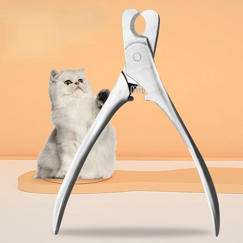 Professional Pet Nail Clipper With Safety Guard Stainless Steel Cutter