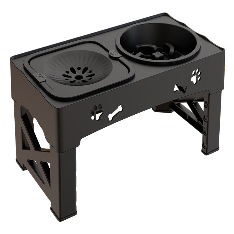 Stainless Steel Double Pet Feeder Elevated Integrated Food Bowl