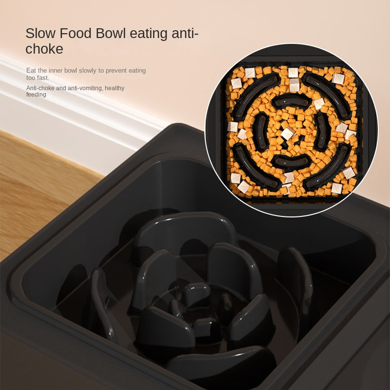 Adjustable Elevated Pet Double Bowl Stainless Steel Feeding Station