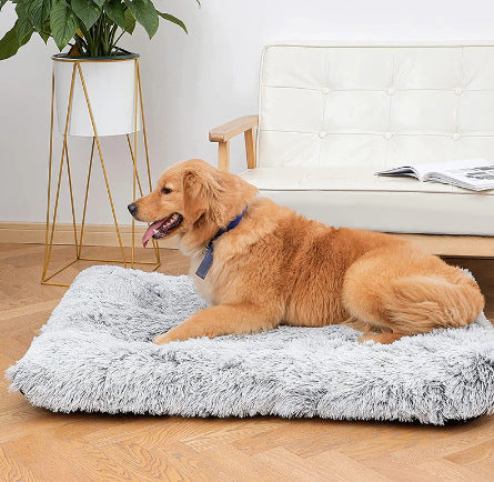 Plush Square Pet Bed Memory Foam Soft Deep Sleep Sofa