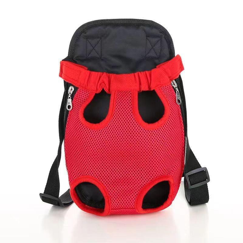 Pet Carrier Backpack Breathable Portable Adjustable Front Travel Bag