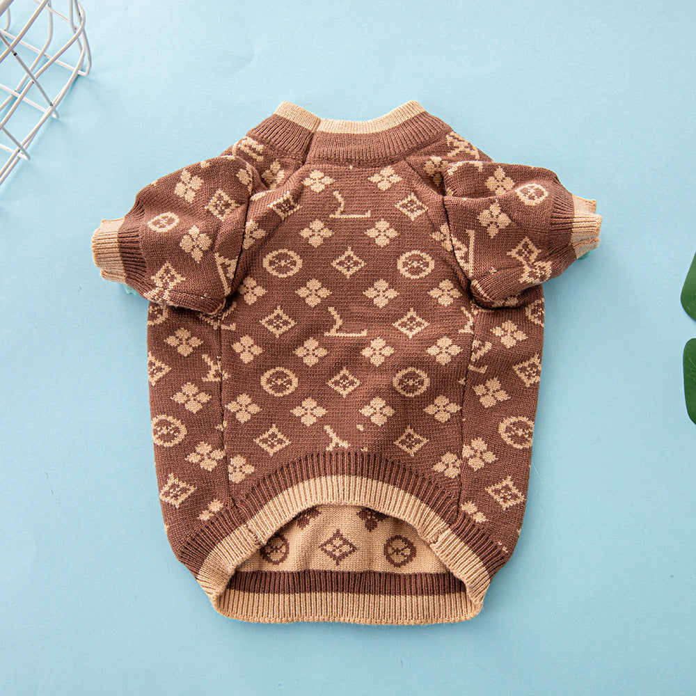Pet Sweater Autumn Winter Thick Warm Soft Knit Clothing