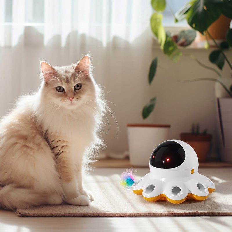 Electric Automatic Pet Teaser Toy Shiny Interactive Fun Toy