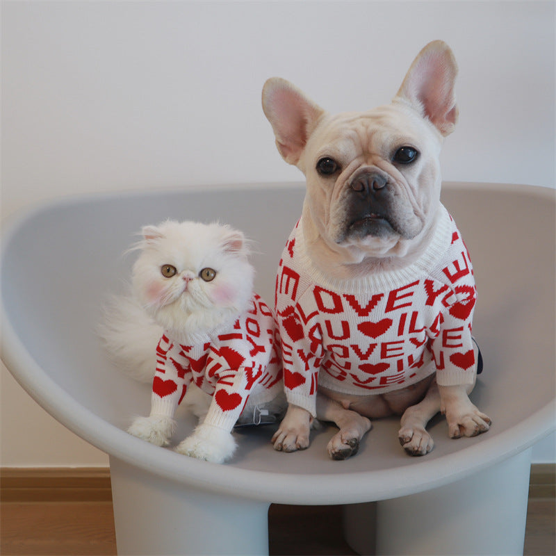Pet Padded Sweater Warm Soft Knit Clothing for Pets