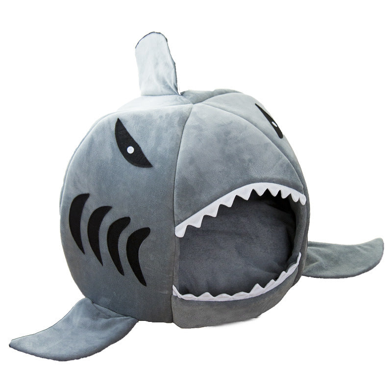 Creative Dual Purpose Shark Pet Bed Warm Cozy Design