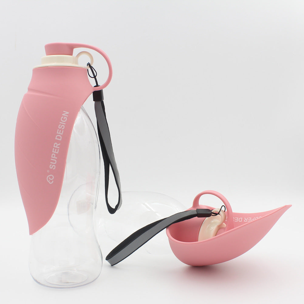 Portable Pet Water Dispenser Leak Proof Bottle With Cup Bowl