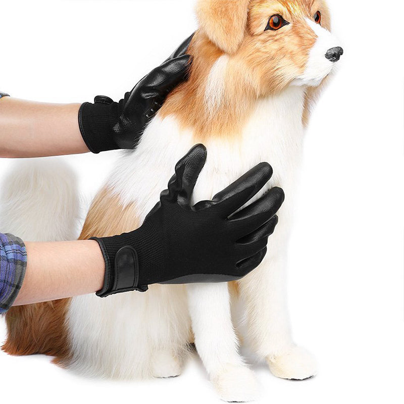 Soft Rubber Pet Grooming Glove For Hair Removal And Massage