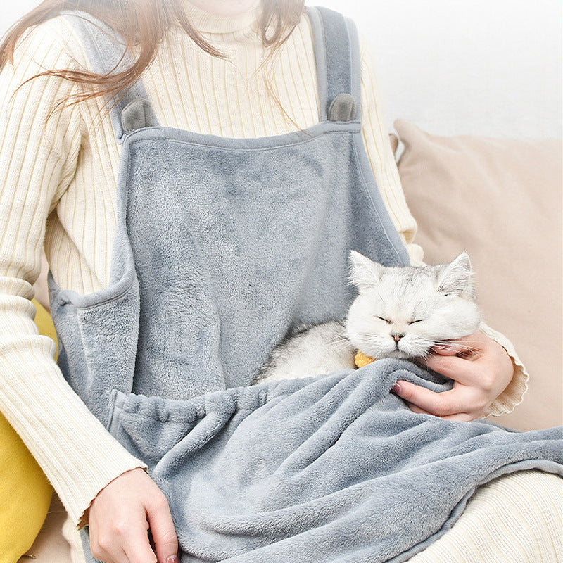 Outdoor Pet Carrier Apron For Hands-Free Travel And Comfort