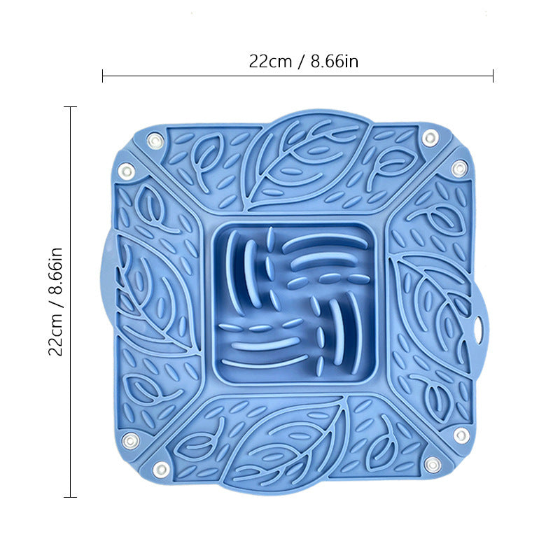 Foldable Silicone Pet Slow Feeding Mat Multifunctional Bowl