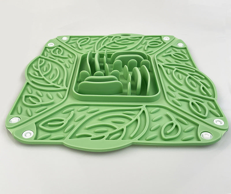 Foldable Silicone Pet Slow Feeding Mat Multifunctional Bowl