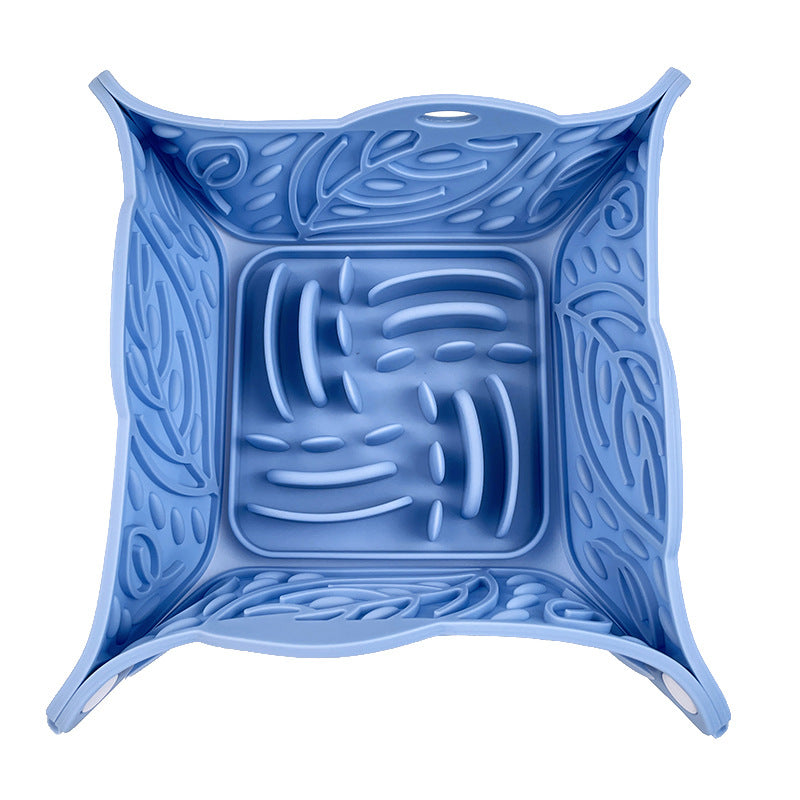 Foldable Silicone Pet Slow Feeding Mat Multifunctional Bowl