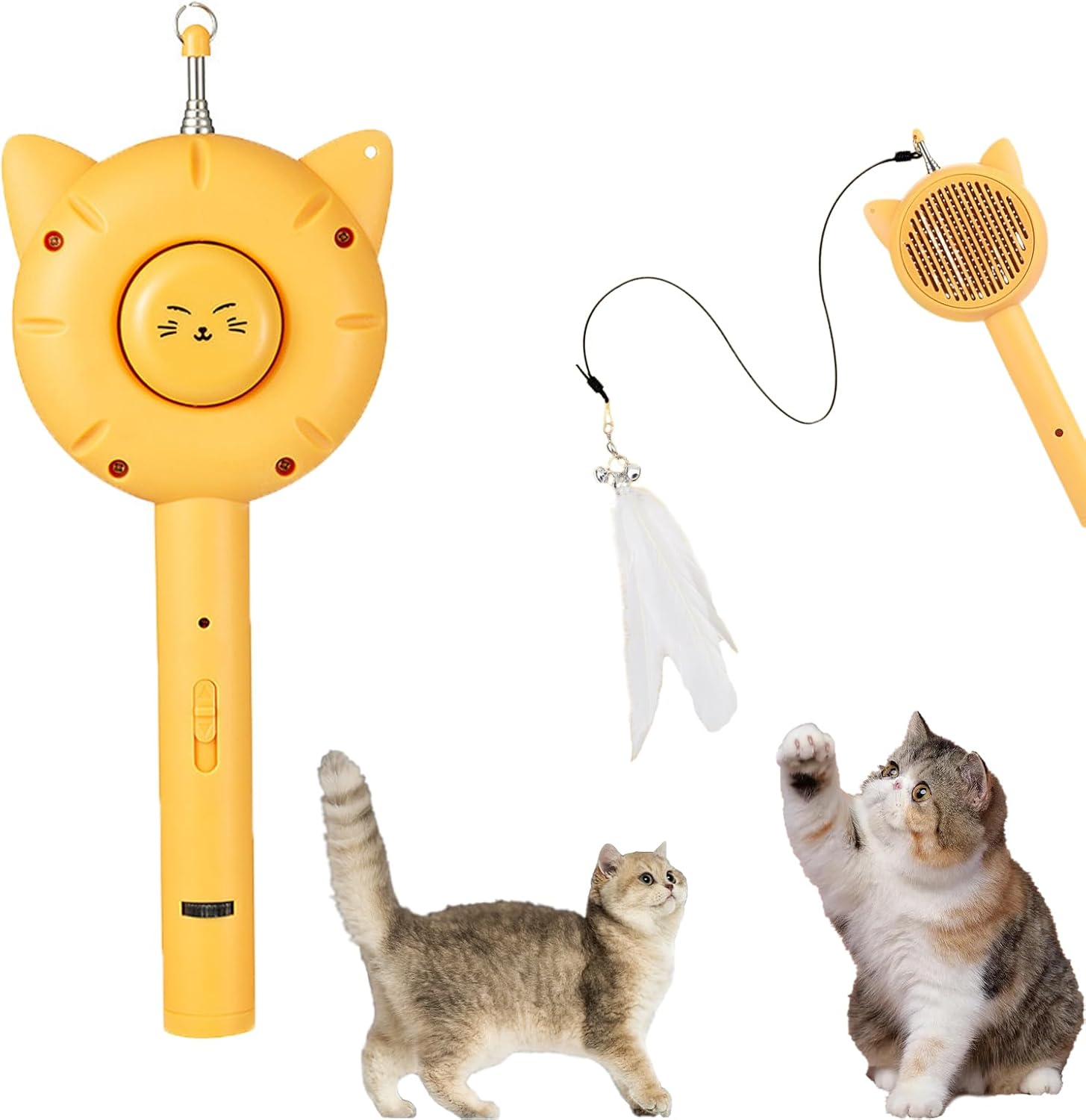 5-In-1 Interactive Pet Toy With Self Cleaning Grooming Brush