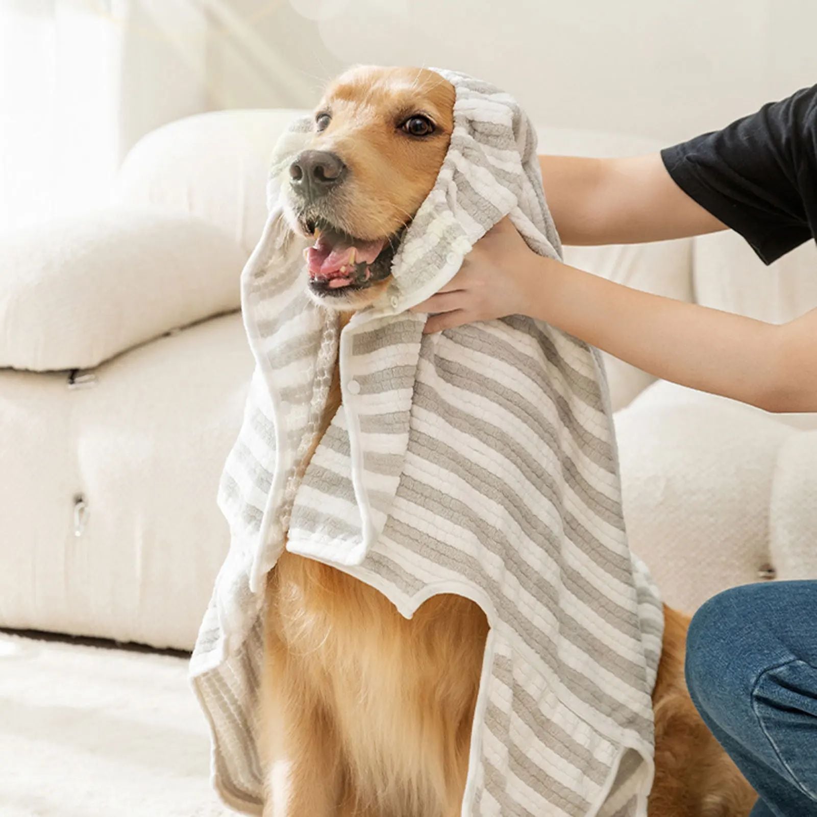 Ultra-Absorbent Microfiber Pet Bath Towel Quick-Drying Soft