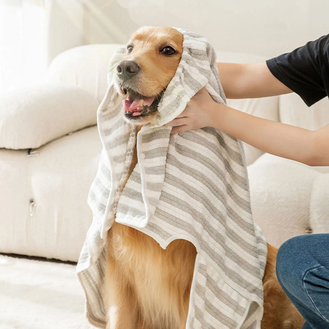 Ultra-Absorbent Microfiber Pet Bath Towel Quick-Drying Soft