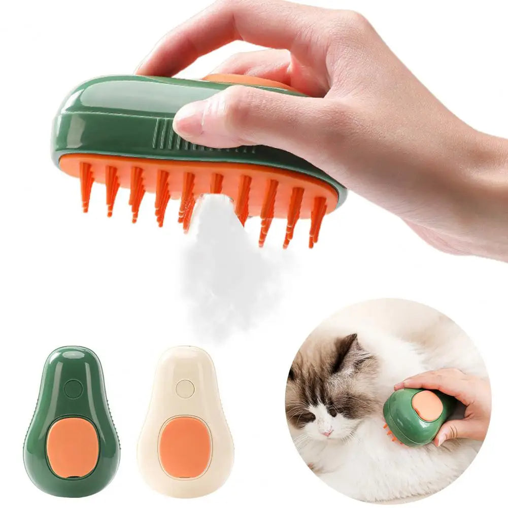 Electric Steam Pet Brush Self-Cleaning Grooming Comb for Massage