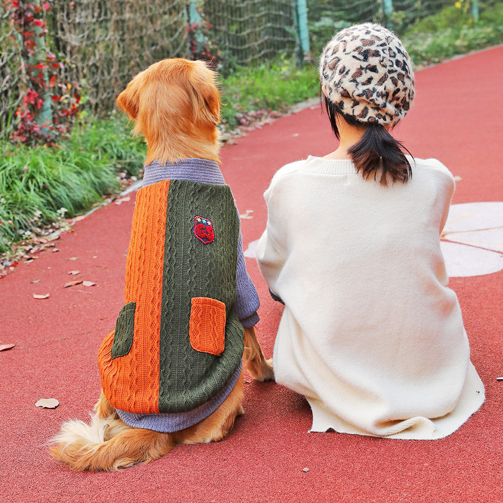 Pet Winter Thickened Sweater Warm Large Knit Clothing