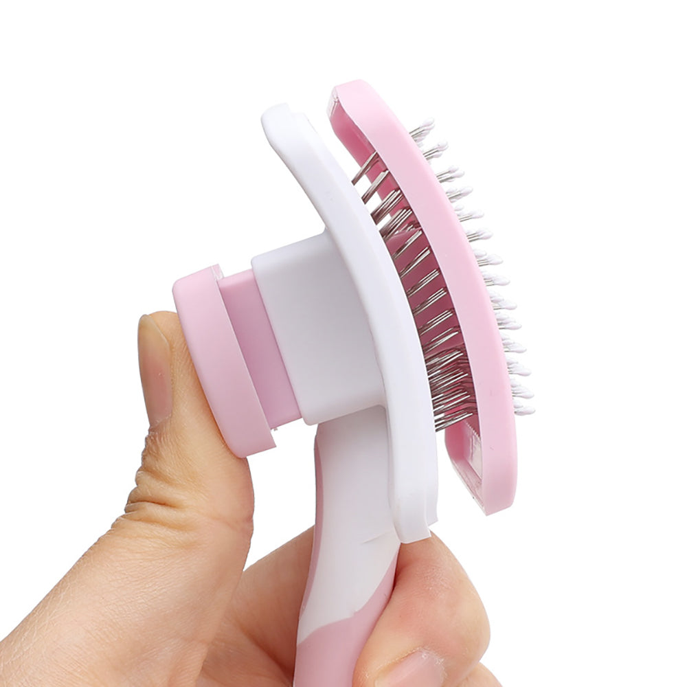 Self Cleaning Slicker Brush For Pet Hair Removal And Grooming