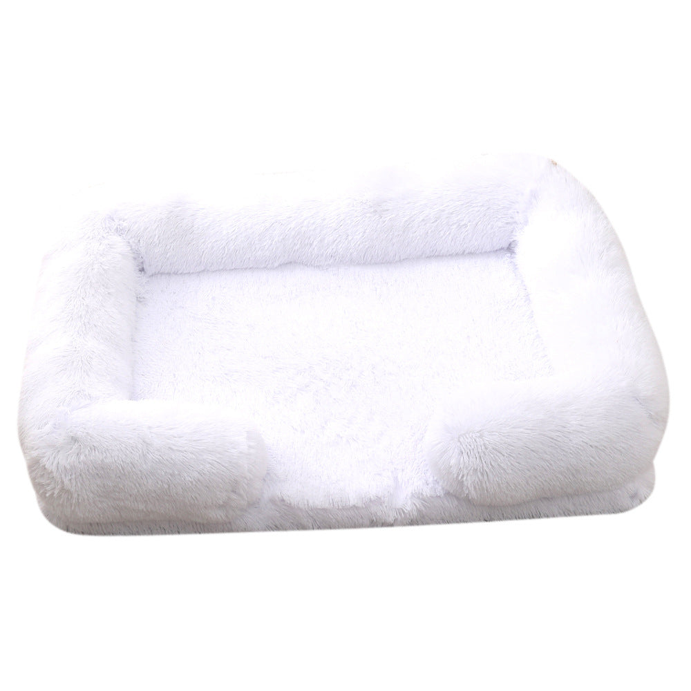 Plush Round Pet Bed For Warm Winter Comfort