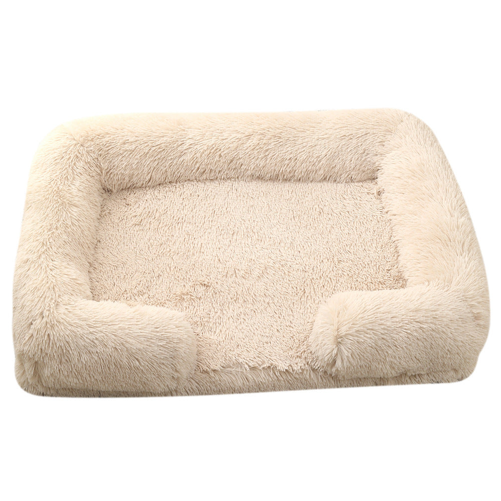 Plush Round Pet Bed For Warm Winter Comfort