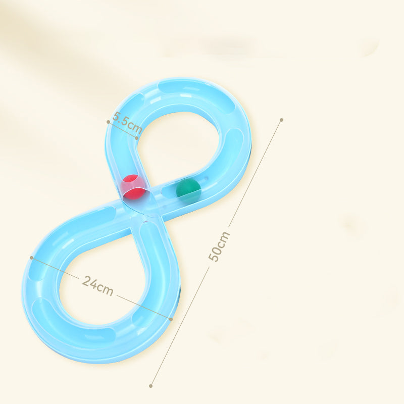 Self-Play Pet Toy Turntable Track Ball Interactive Teasing Stick