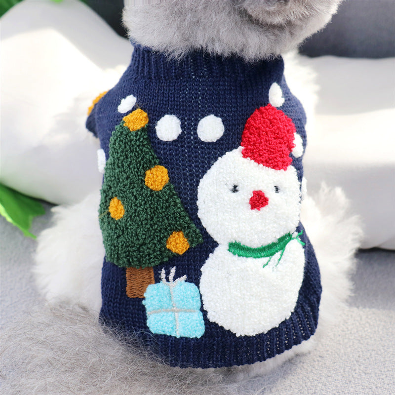 Autumn Winter Short Pet Sweater Soft Warm Knit Clothing