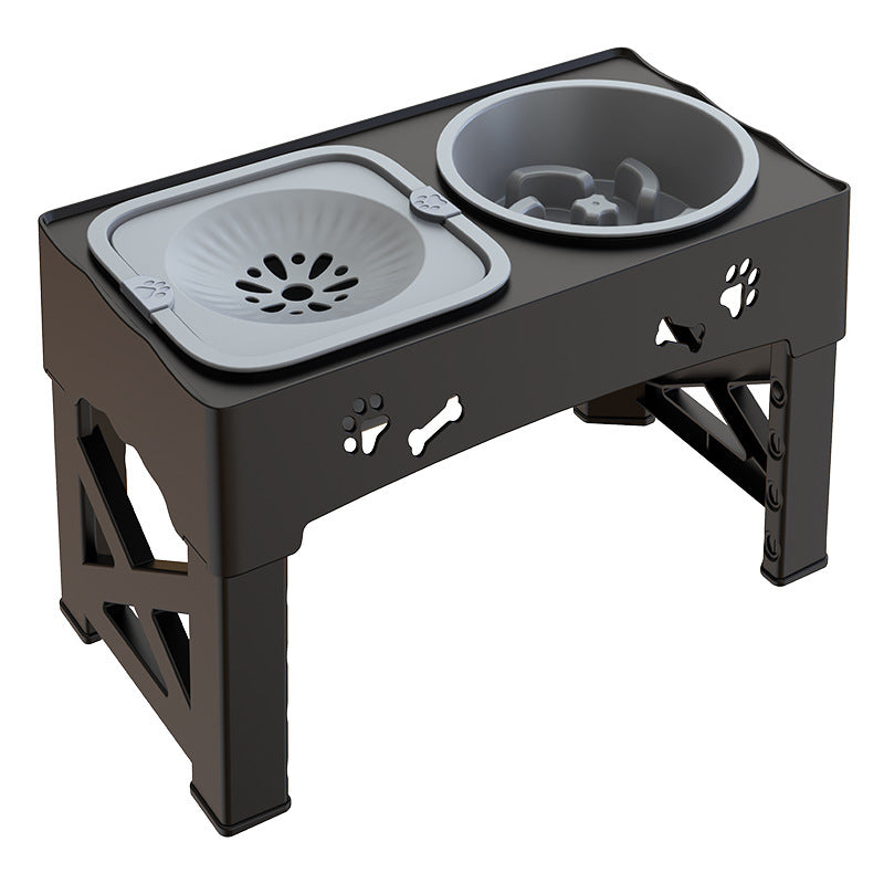 Stainless Steel Double Pet Feeder Elevated Integrated Food Bowl