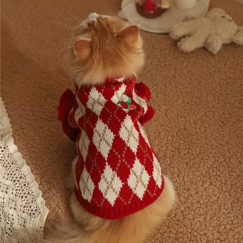 Cute Pet Sweater Autumn Winter Soft Warm Knit Clothing