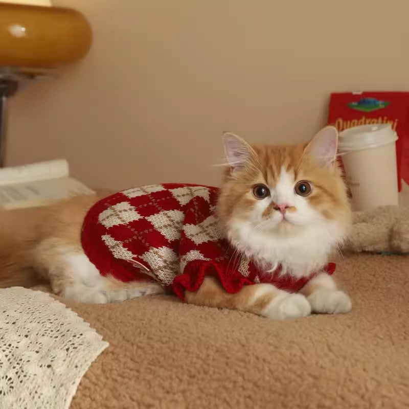 Cute Pet Sweater Autumn Winter Soft Warm Knit Clothing