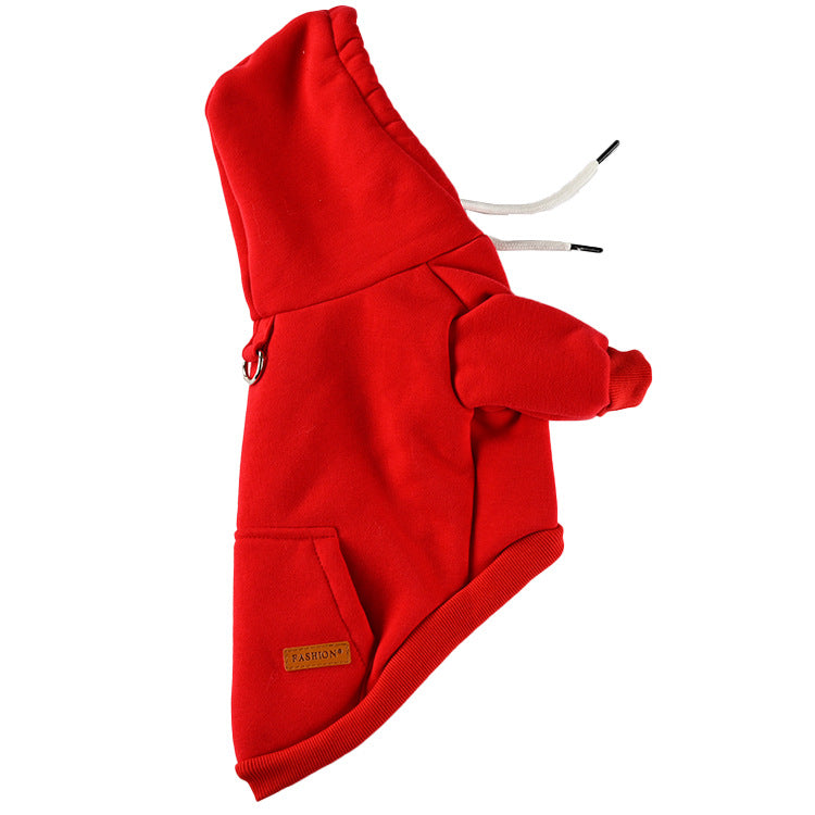 Pet Fashion Hooded Sweater Simple Warm Knit Clothing