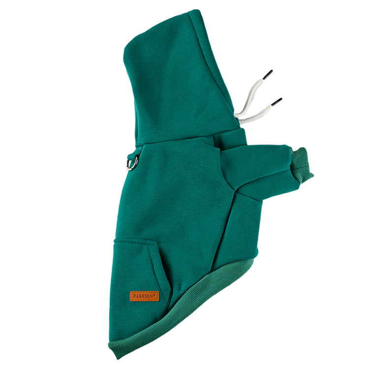 Pet Fashion Hooded Sweater Simple Warm Knit Clothing
