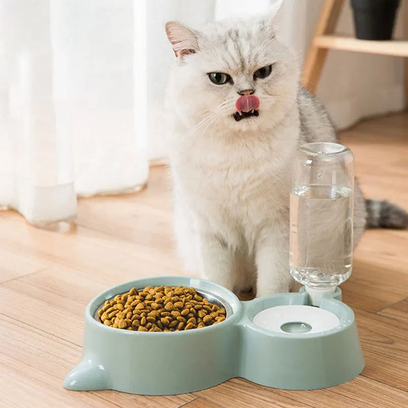 Automatic Pet Food And Water Feeder Bowl Fountain Dispenser