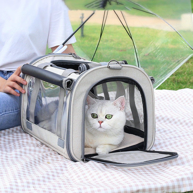 Portable Transparent Breathable Foldable Pet Carrier Bag