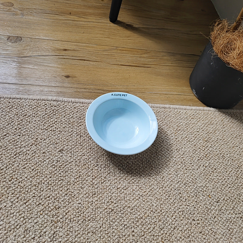 Anti-Tumble High-Leg Pet Water and Food Bowl Ceramic Double Set