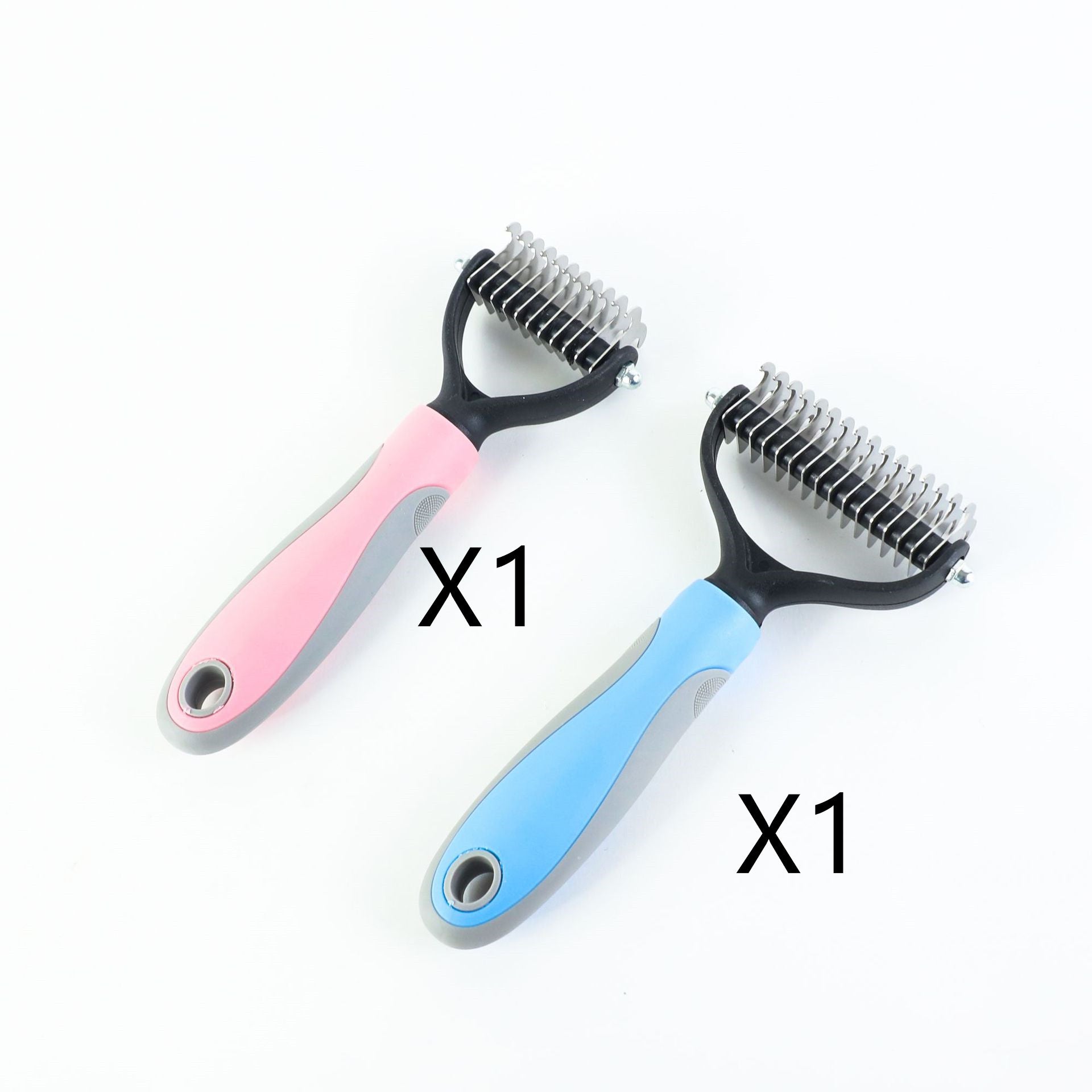 Double-Sided Stainless Pet Brush Hair Removal and Dematting Tool