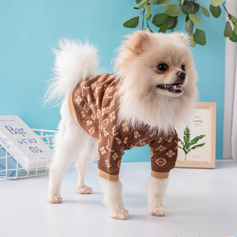 Pet Sweater Autumn Winter Thick Warm Soft Knit Clothing