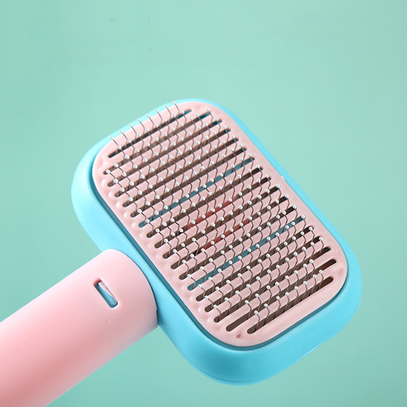 Stainless Steel Pet Grooming Brush For Hair Detangling And Cleaning