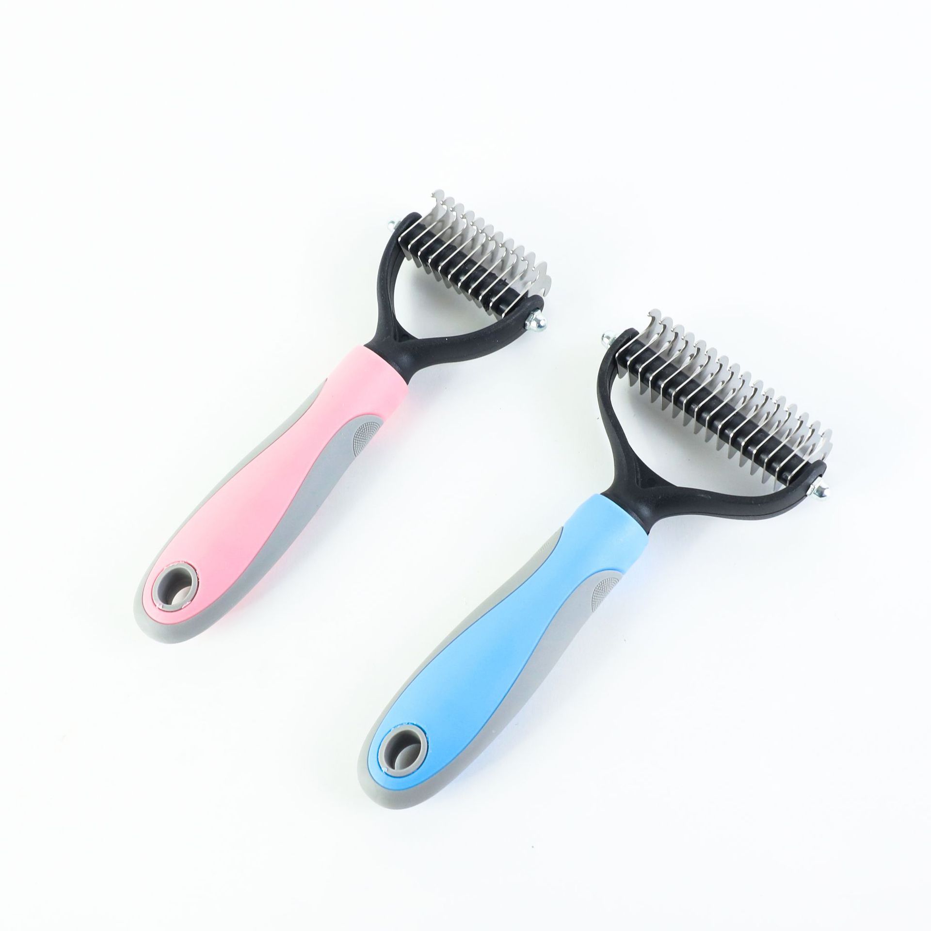 Double-Sided Stainless Pet Brush Hair Removal and Dematting Tool