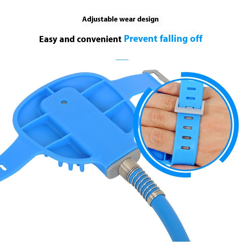 Pet Bathing Gloves Silicone Nozzle Handheld Massage Shower Brush