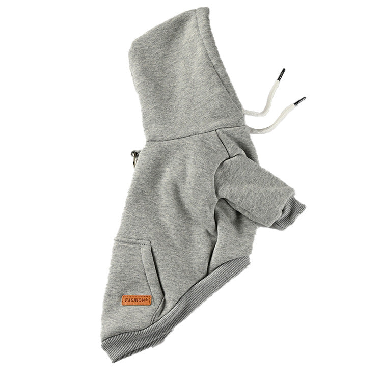 Pet Fashion Hooded Sweater Simple Warm Knit Clothing