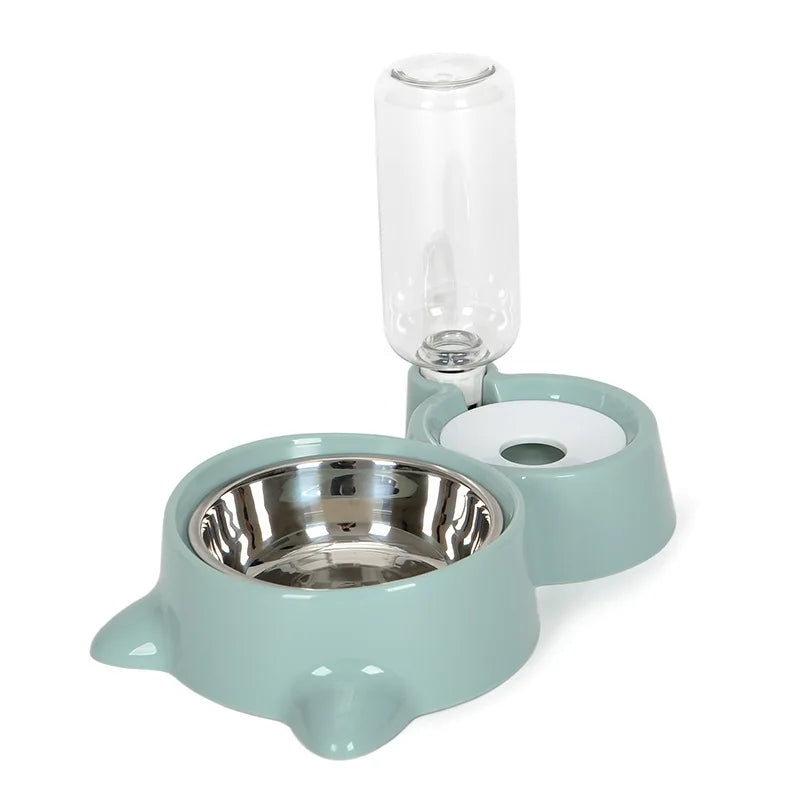Automatic Pet Food And Water Feeder Bowl Fountain Dispenser