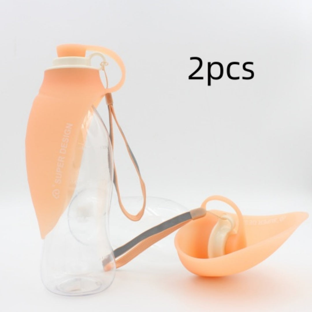 Portable Pet Water Dispenser Leak Proof Bottle With Cup Bowl