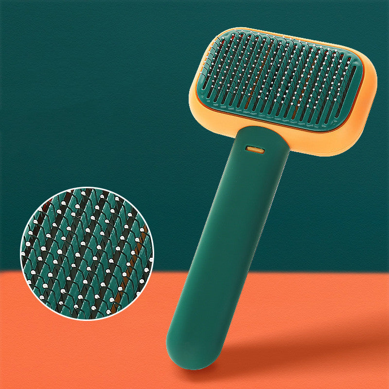 Stainless Steel Pet Grooming Brush For Hair Detangling And Cleaning