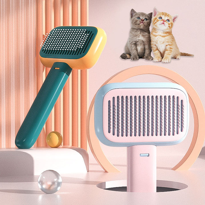 Stainless Steel Pet Grooming Brush For Hair Detangling And Cleaning