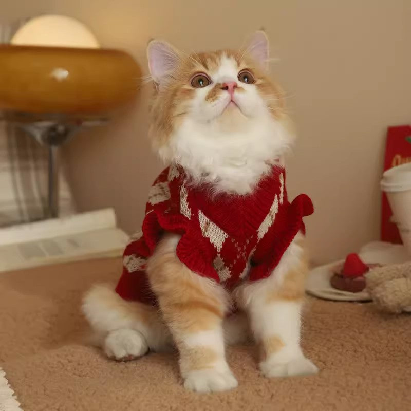 Cute Pet Sweater Autumn Winter Soft Warm Knit Clothing