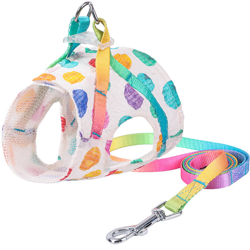 Pet Adjustable Chest Harness Leash For Small And Medium Pets