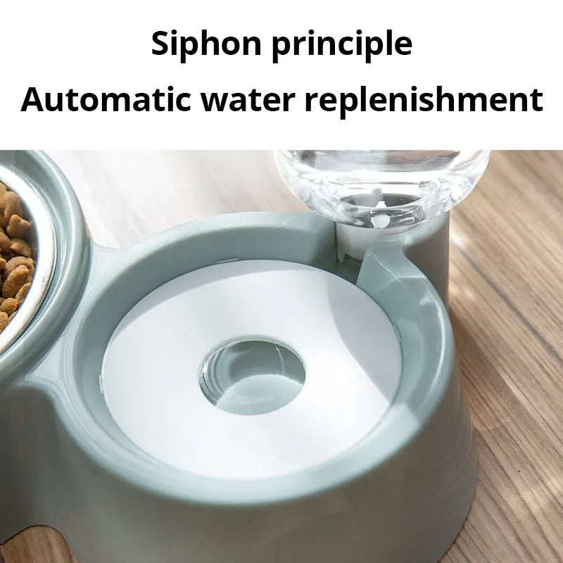 Automatic Pet Food And Water Feeder Bowl Fountain Dispenser