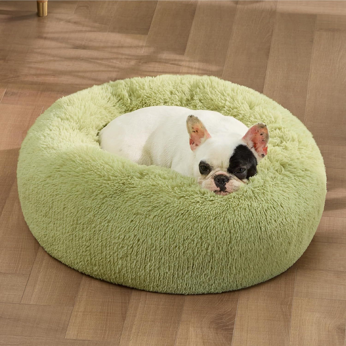 Indoor Solid Color Non-Slip Fluffy Plush Comfortable Pet Bed