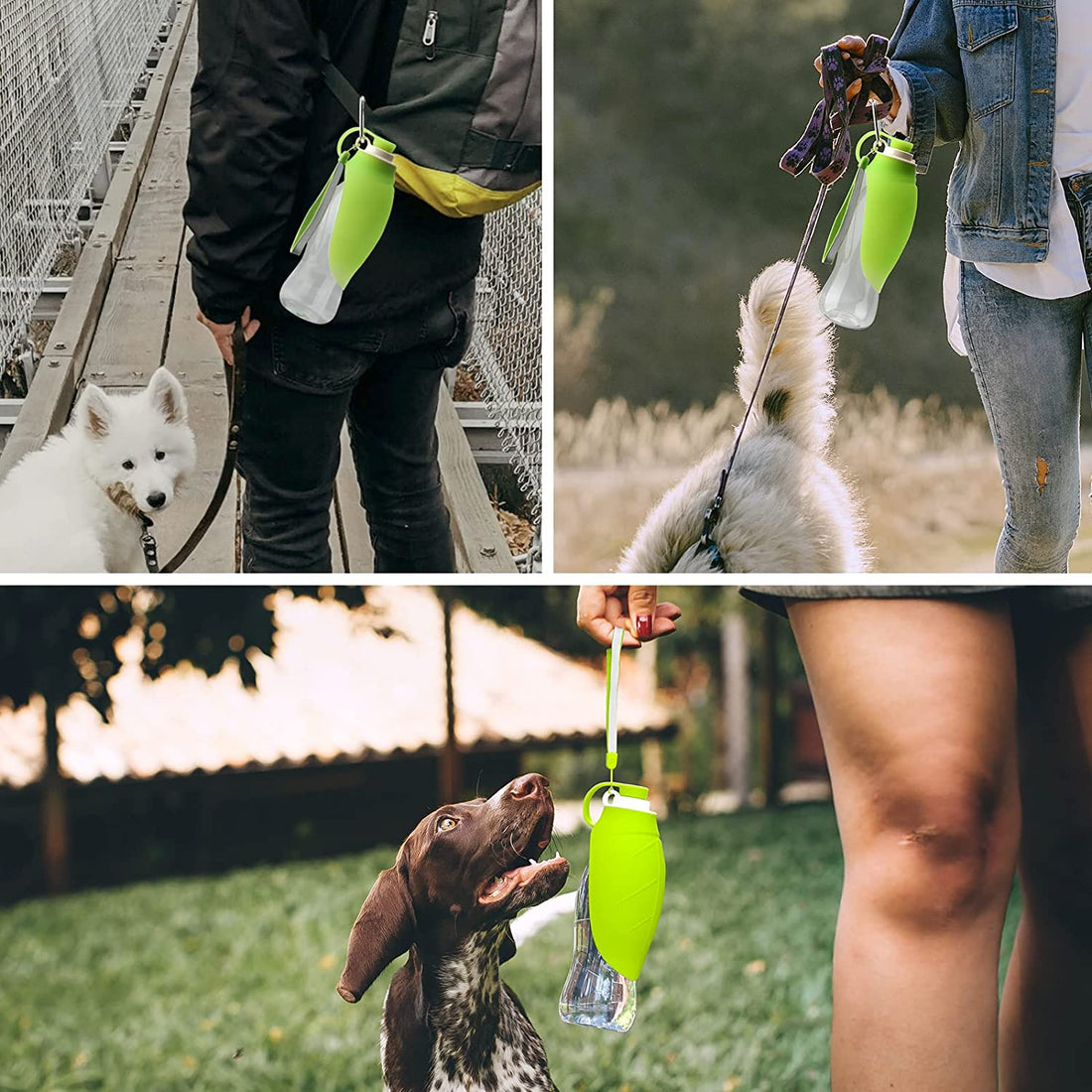 Portable Pet Water Dispenser Leak Proof Bottle With Cup Bowl